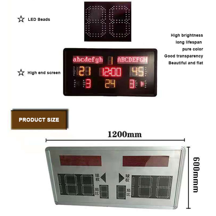 1200×600mm Indoor Mini LED Mul - đánh giá và giá Scoreboard Digital